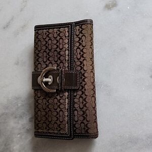 * Vintage used coach wallet with check book holder